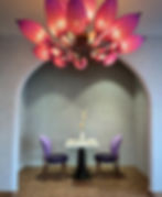 Dual-tone pitted concrete lime texture in modern Indian interior by Royal Touch