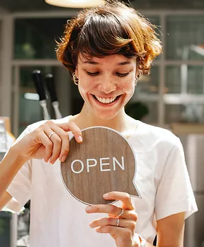 Food & Beverage Assistant changing Open sign