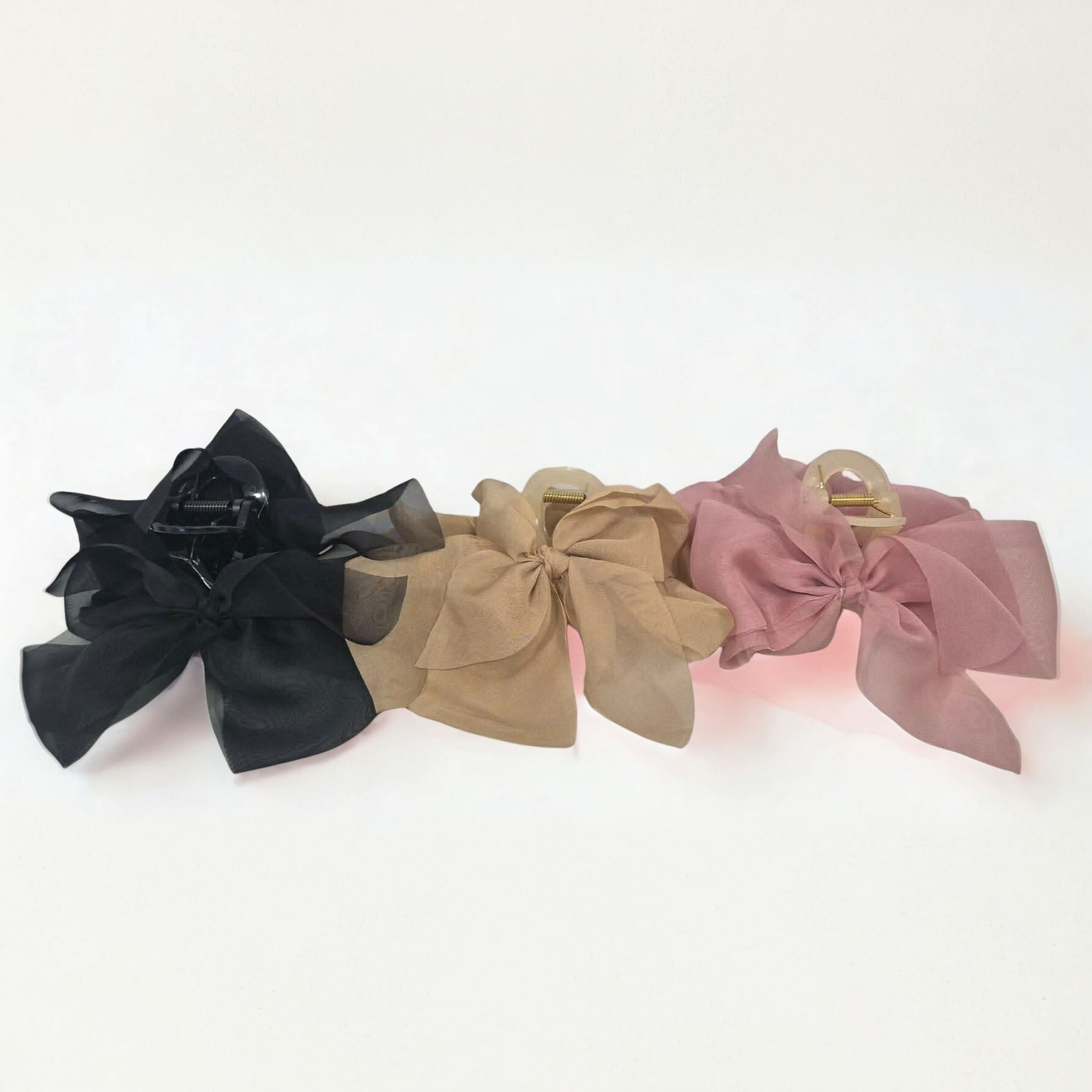 Sheer Bow Claw Clips