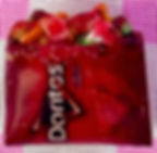 food fridge magnet of a Mexican treat doriloco with doritos chips and chamoy and tajin