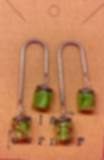 drop earrings of a jar of olives and a jar of pickles