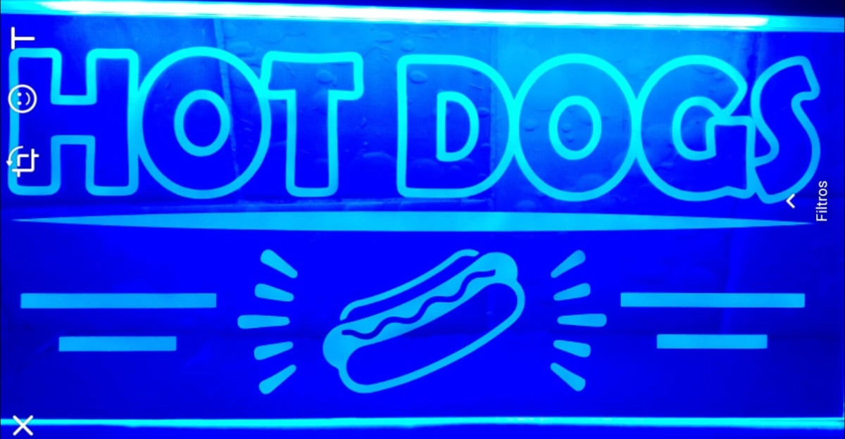 LETRERO LUMINOSO HOT DOG 30X20CM