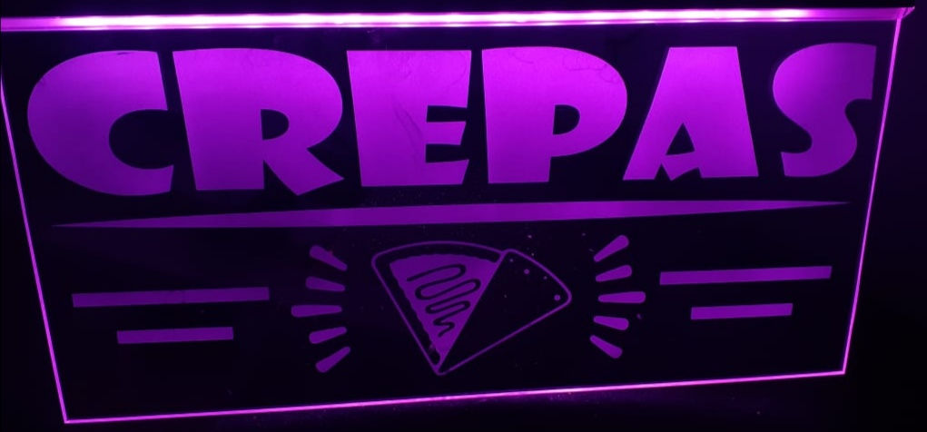 LETRERO LUMINOSO CREPAS 30X20CM