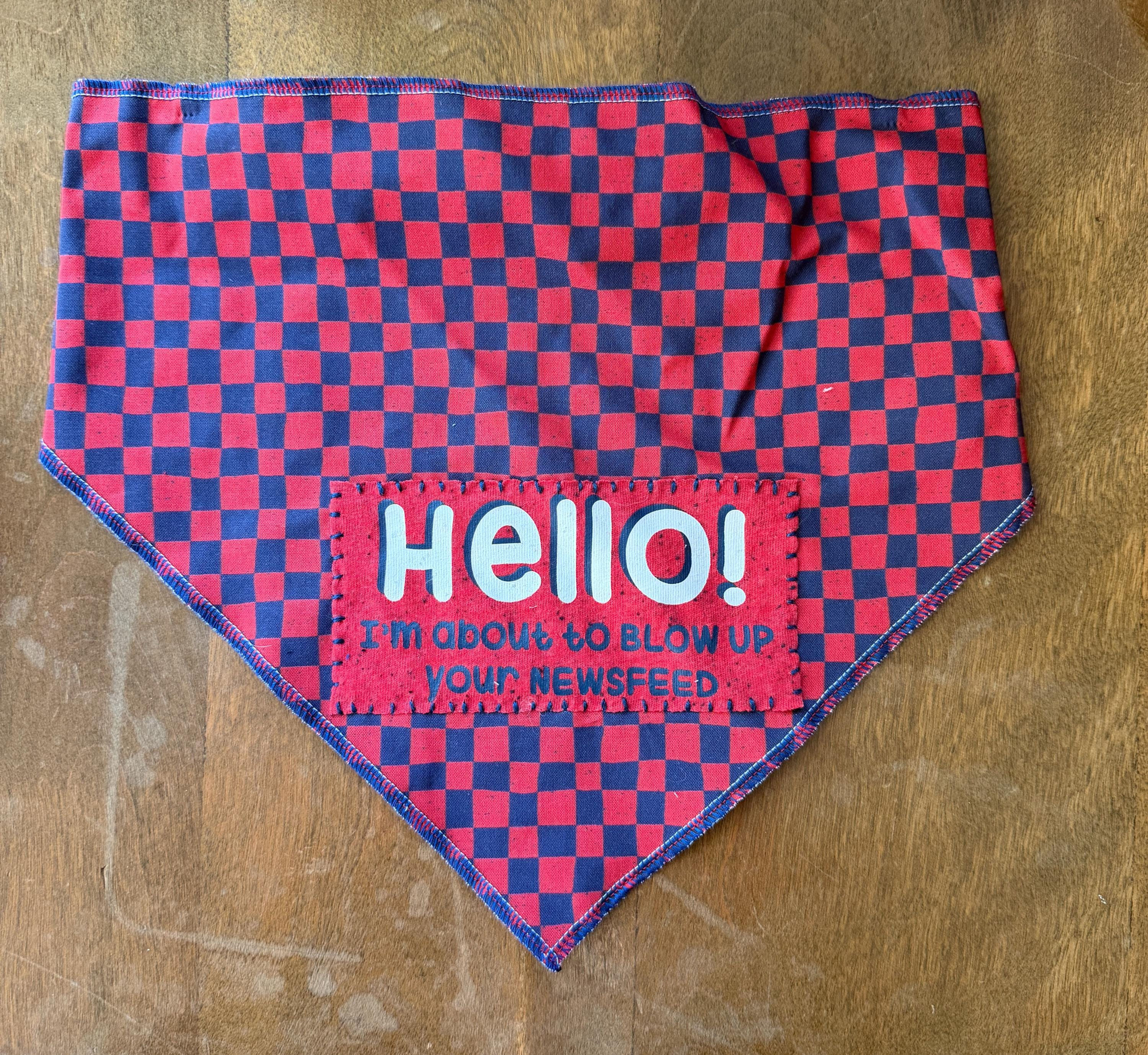 Pet Influencer News Feed Funny Dog scrunchie dog bandana