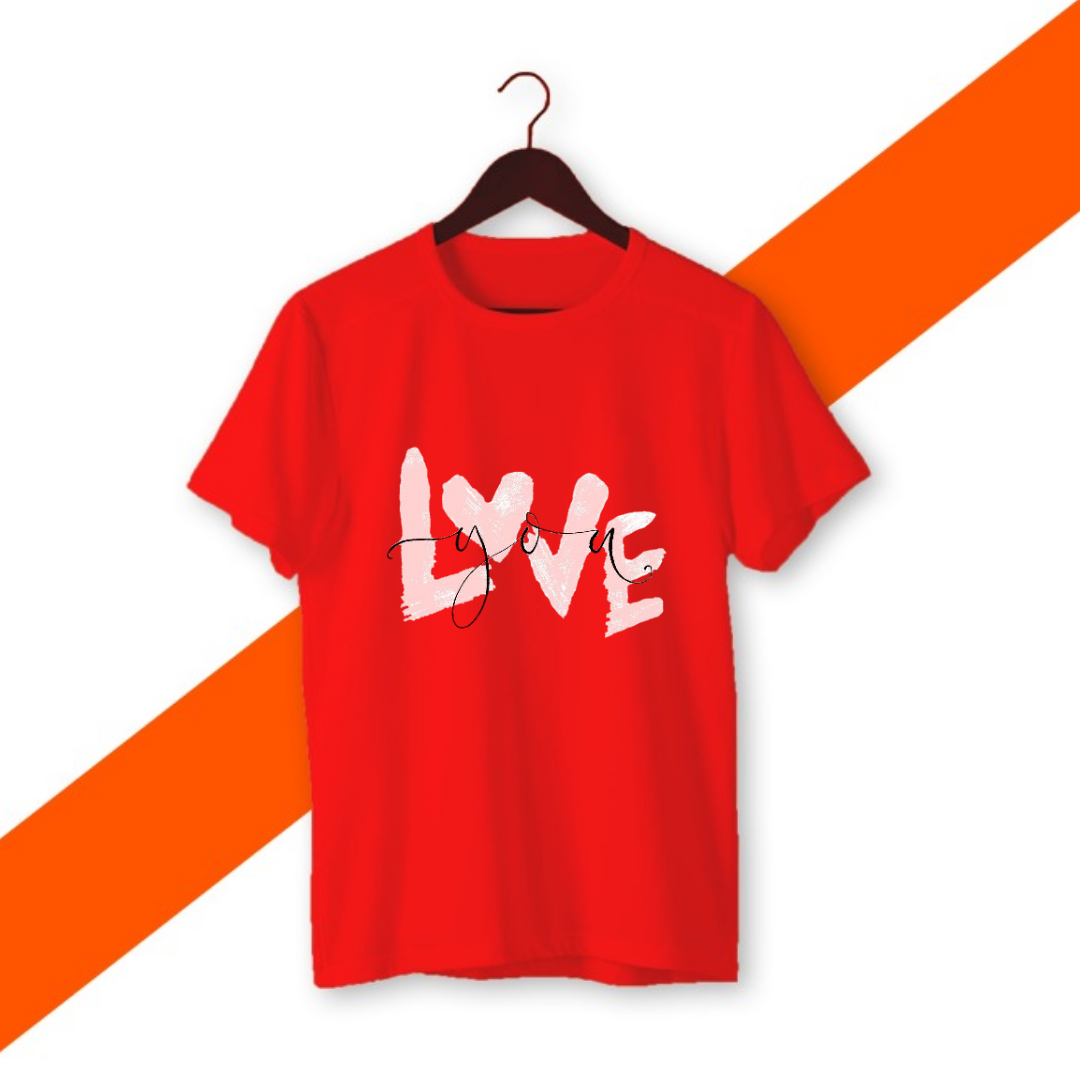 Love You Half Sleeve Women's T Shirt