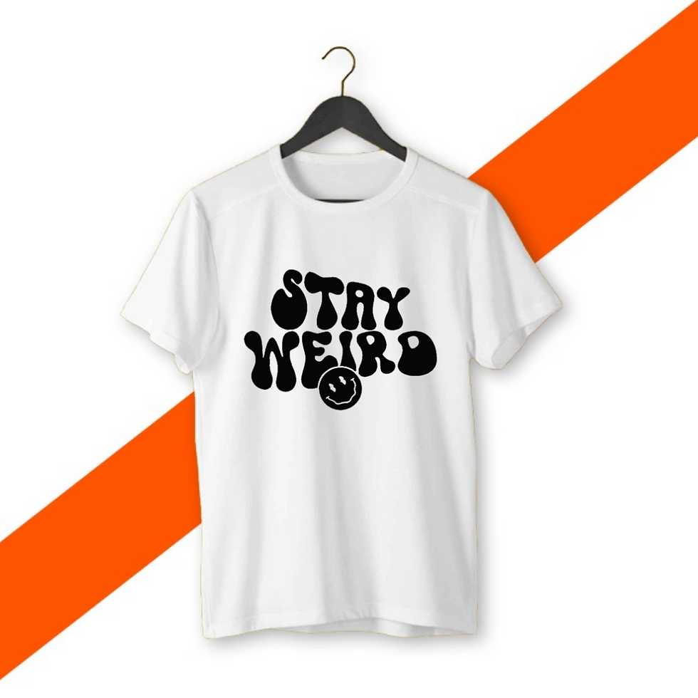 Thumbnail: Stay Weird Smiley Half Sleeve Women's T Shirt