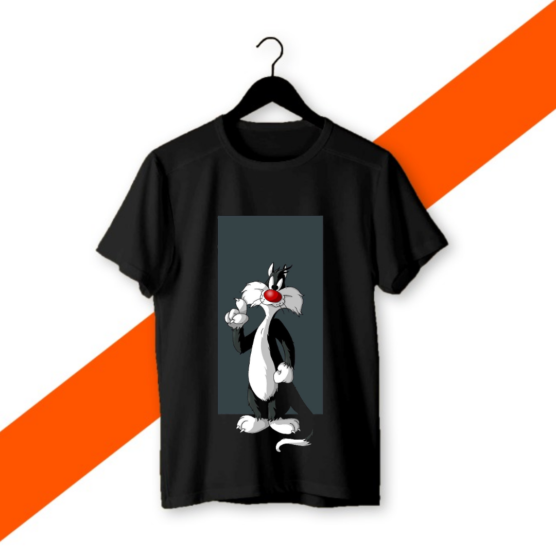 Sylvester Black Half Sleeve Women's T Shirt