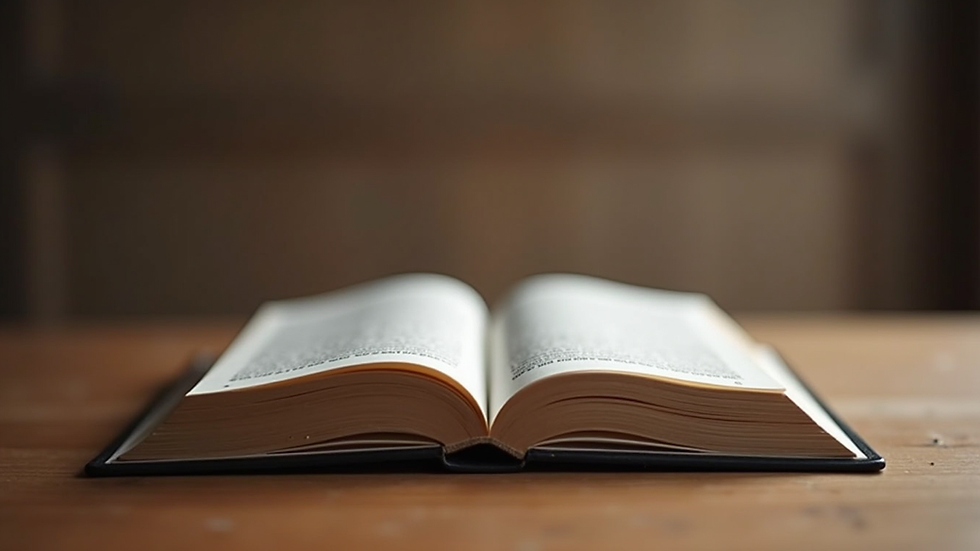 Eye-level view of a legal book on a wooden table