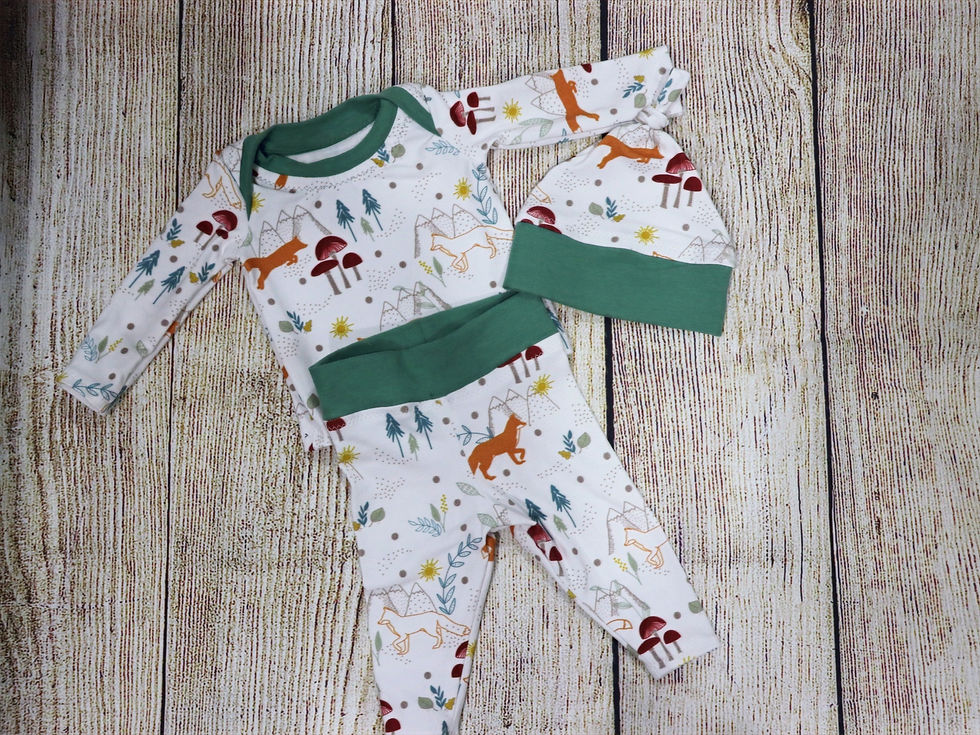 Thumbnail: Woodland Fox Baby Layette Set