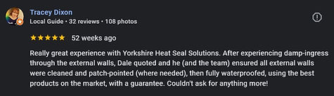 Tracey Dixon Google review