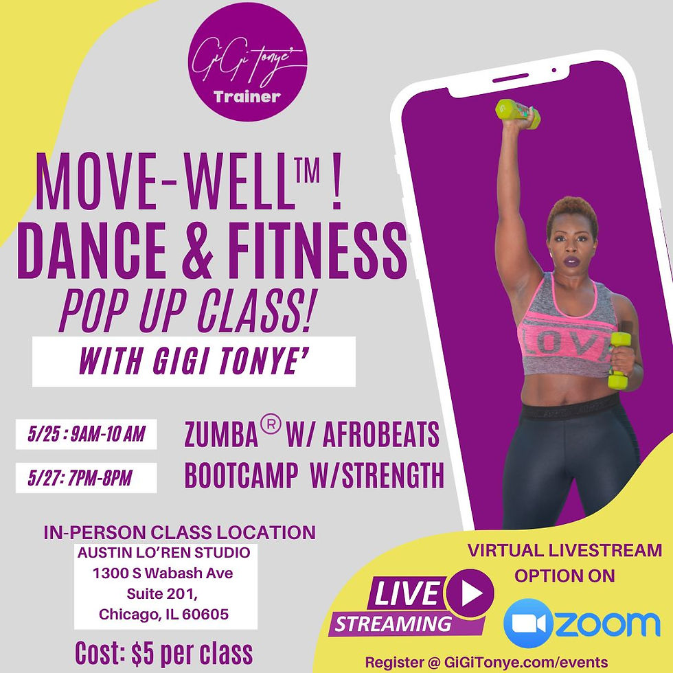MOVE-WELL! Dance & Fitness Pop Class w/GiGi- IN PERSON