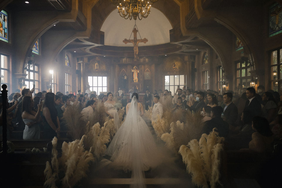 Bridal entrance at Alta D Tagaytay Church