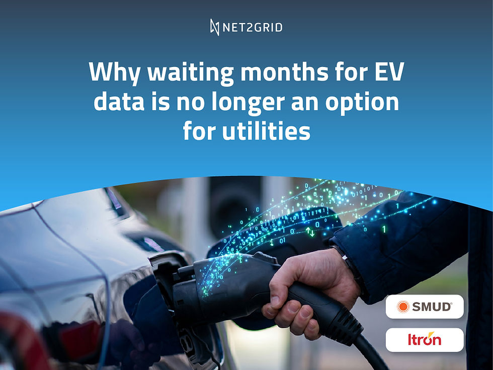 Why waiting months for EV data is no longer an option for utilities: SMUD partnering with NET2GRID and Itron
