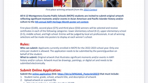 K-12 Student Poster Art Contest to celebrate the Asian American and Pacific Islander (AAPI) Heritage
