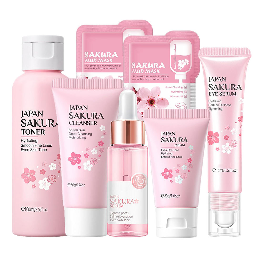 Thumbnail: Skin Care Set Sakura Women Beauty Gift Sets Korean Skin Care Kit- CleanserSerumF