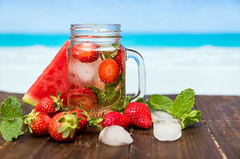 Healthy fruit, strawberry, summer drink