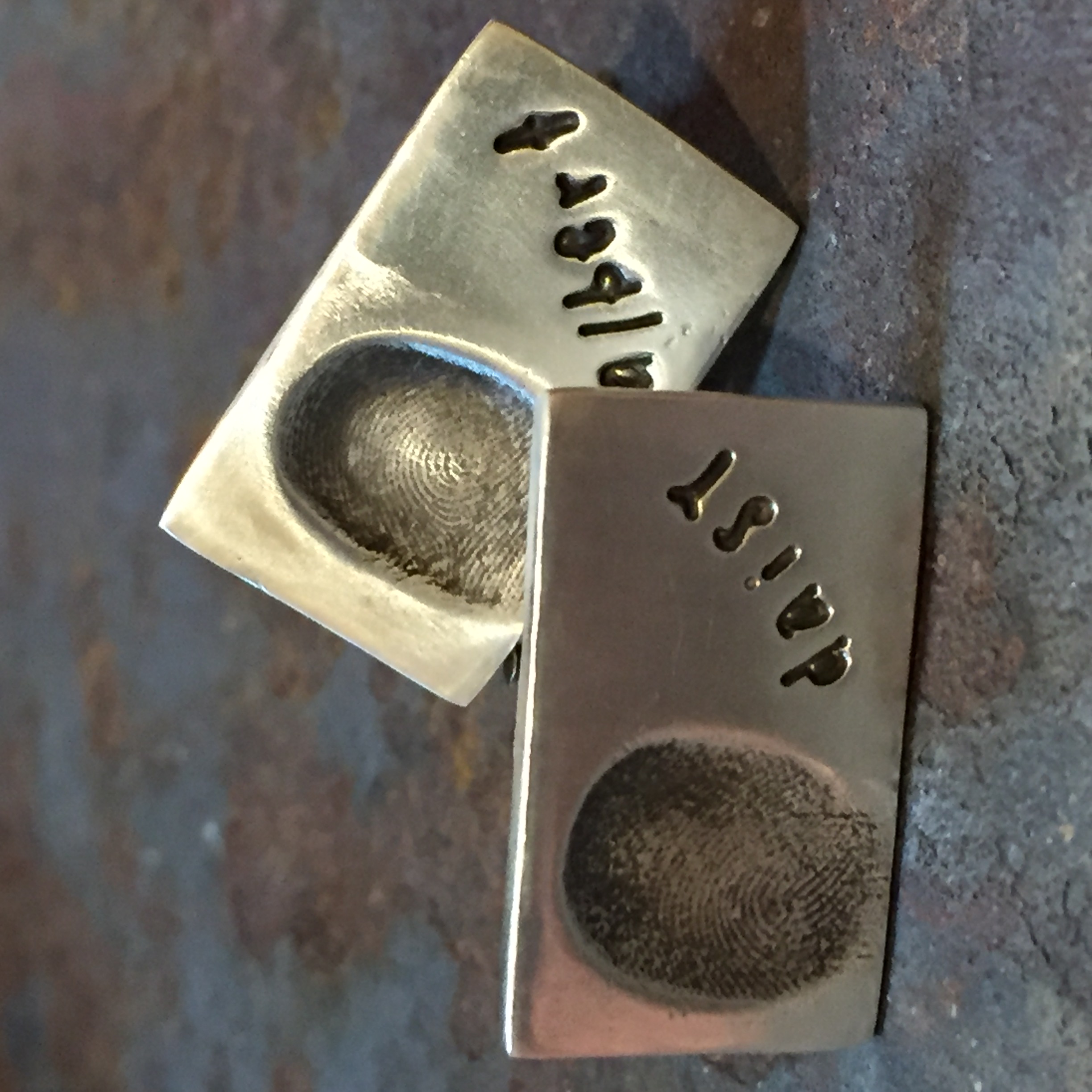 Silver Fingerprints Cufflinks
