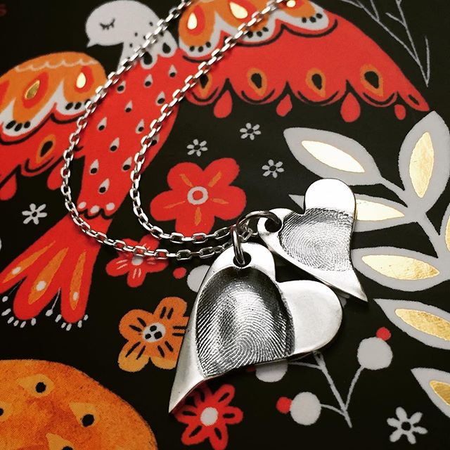 Fingerprint fine silver pendants ready f