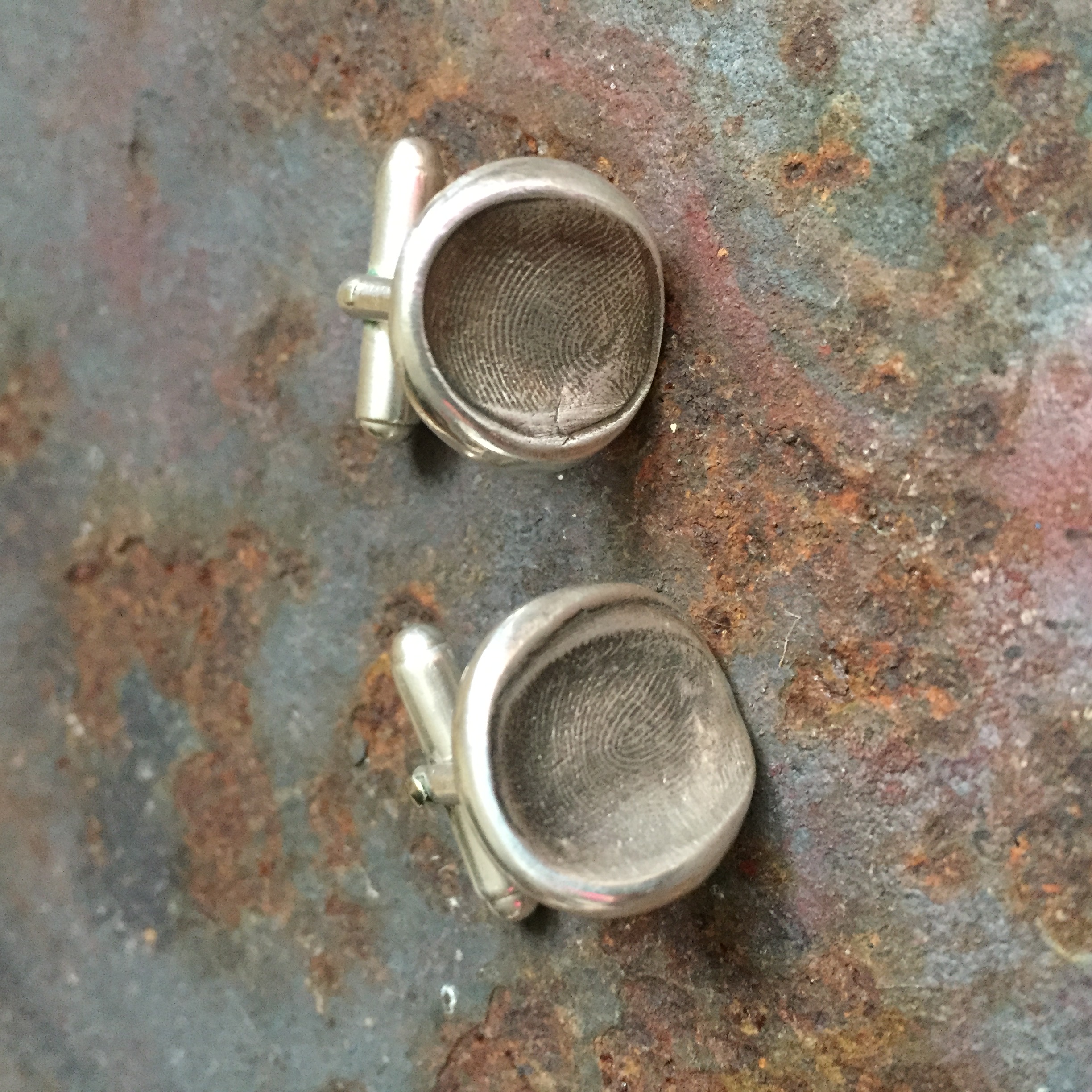 Silver Fingerprint Cufflinks