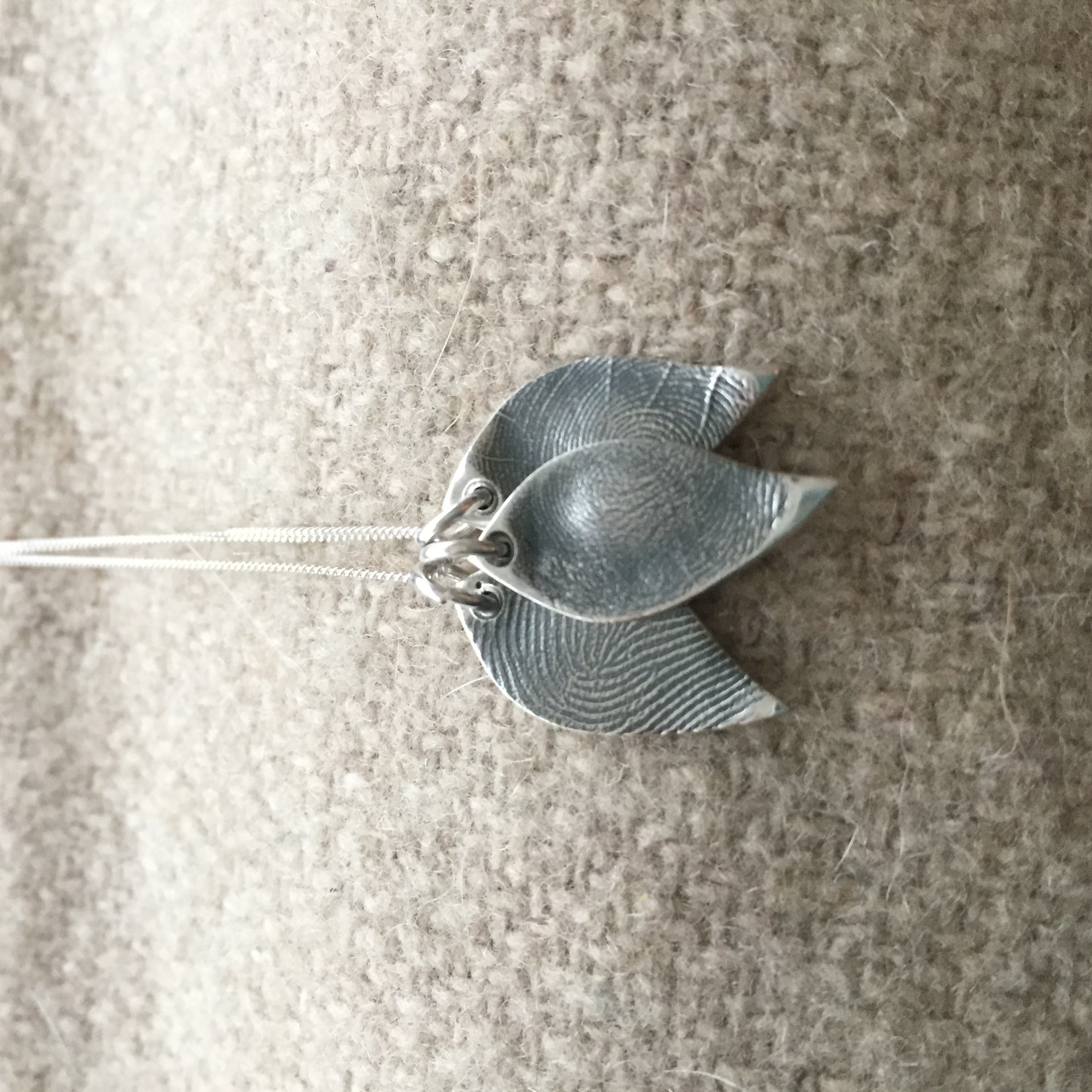 Silver Fingerprint Pendant