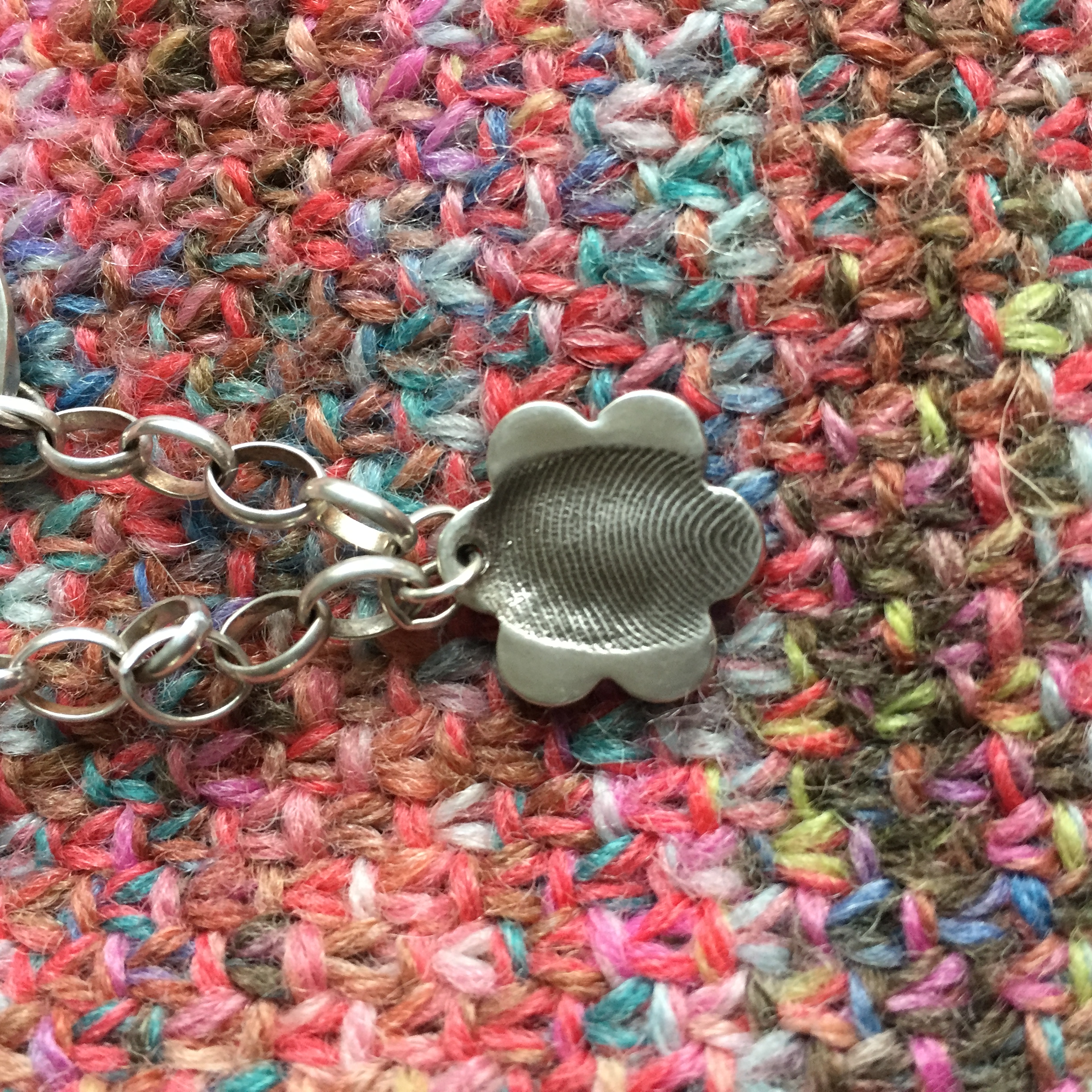 Silver Fingerprint in Flower