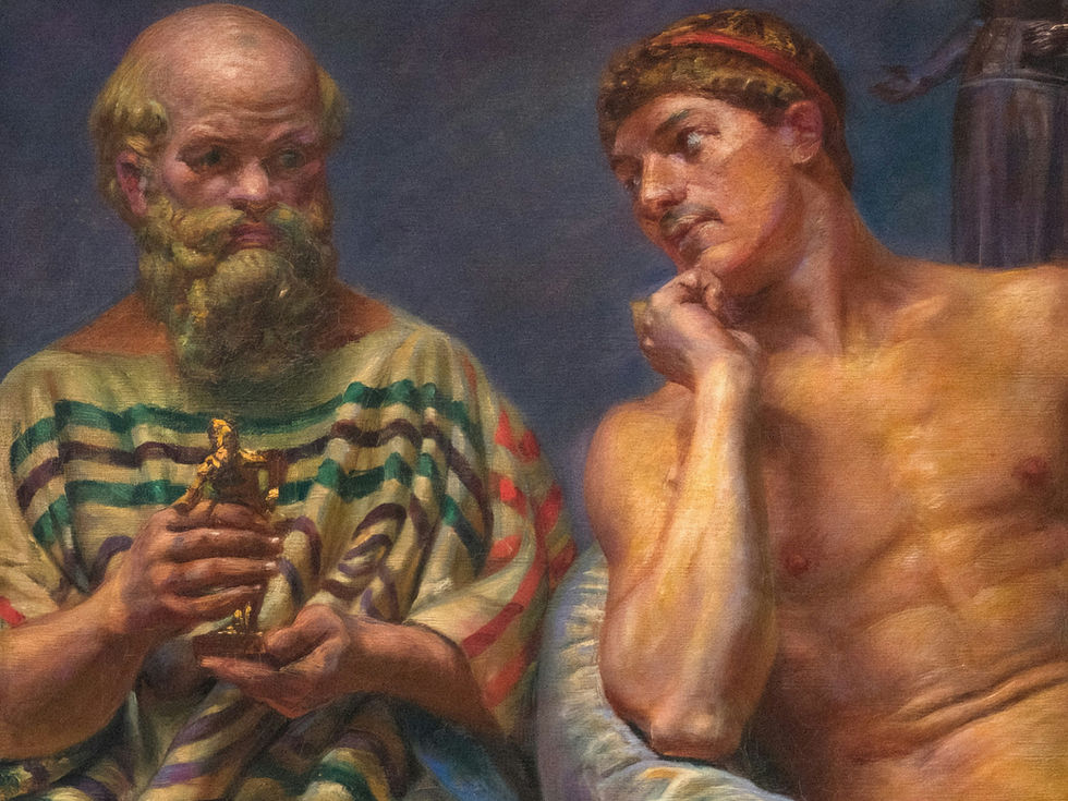 Socrates and Alcibiades Creator: Zahrtmann. Photo by National Gallery of Art on Unsplash