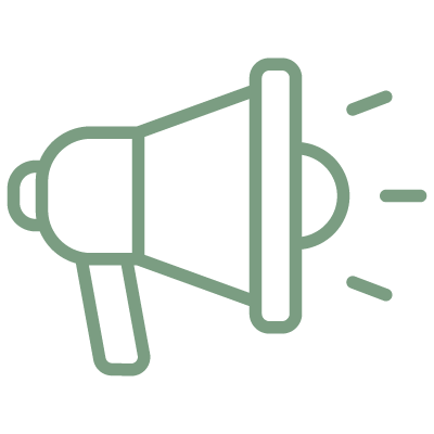 icon representing marketing that is a megaphone