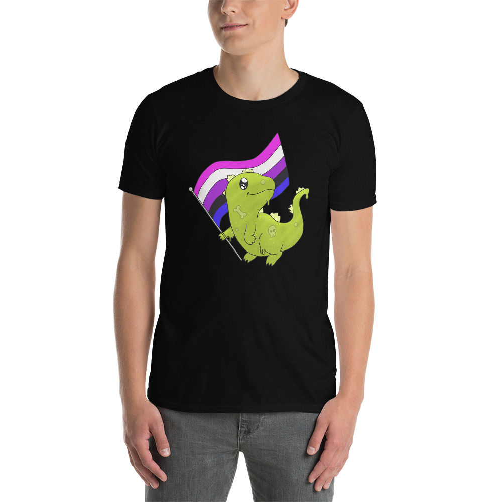Bloopzilla Gender Fluid Pride - Short Sleeve Unisex T-Shirt