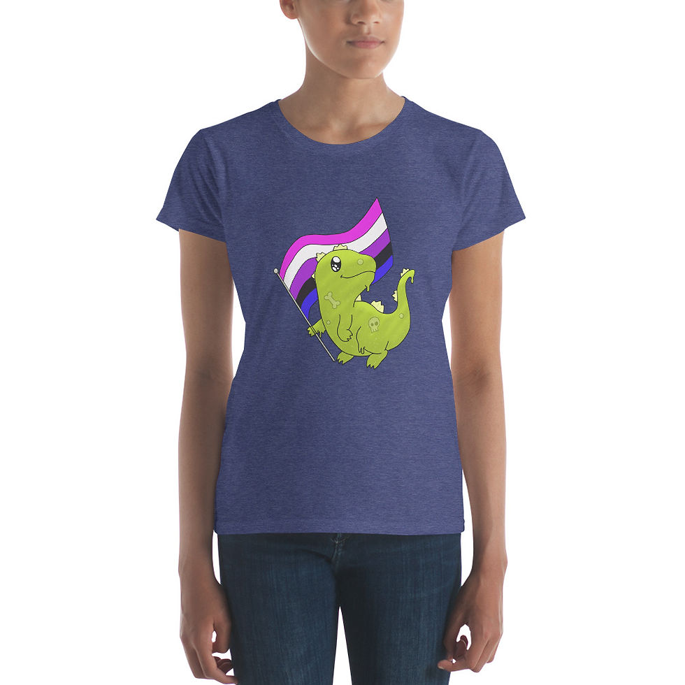 Thumbnail: Bloopzilla Gender Fluid Pride - Women's short sleeve t-shirt