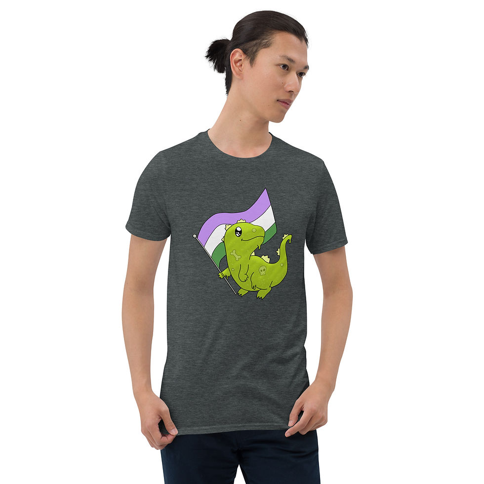 Thumbnail: Bloopzilla Gender Queer Pride - Short Sleeve Unisex T-Shirt
