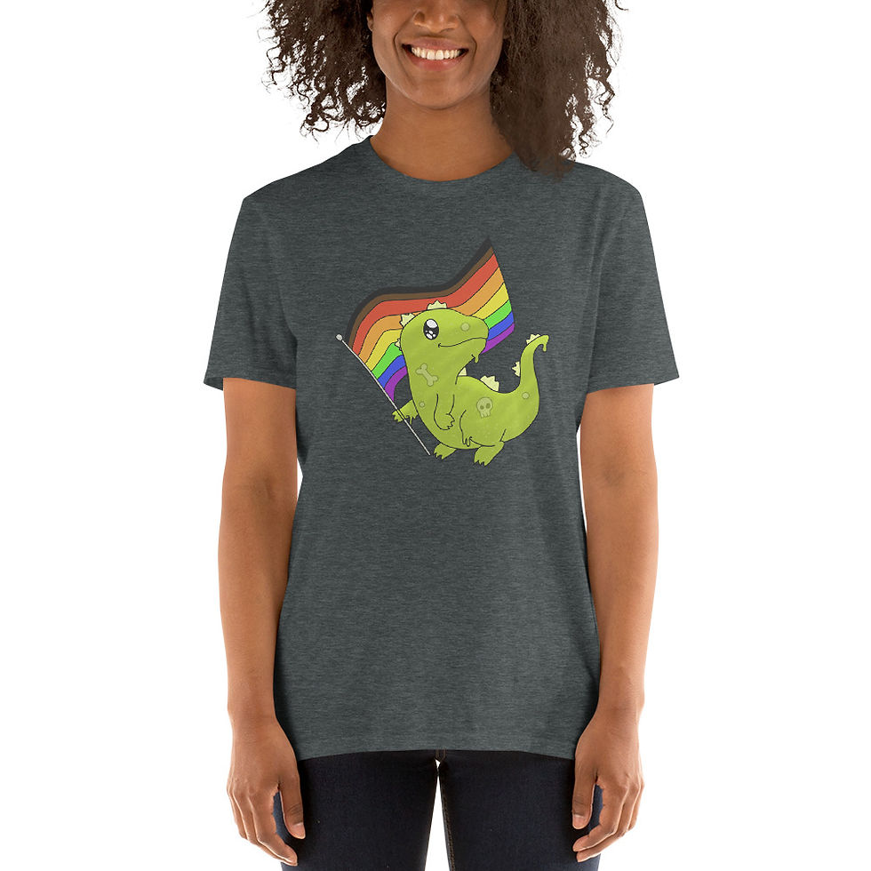 Thumbnail: Bloopzilla Friends of Color Gay Pride - Short Sleeve Unisex T-Shirt