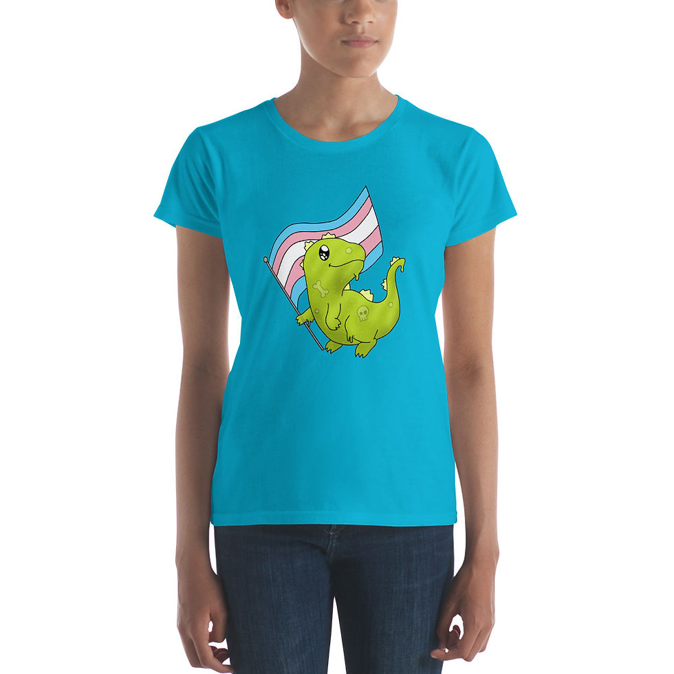 Thumbnail: Trans Pride Bloopzilla Women's short sleeve t-shirt