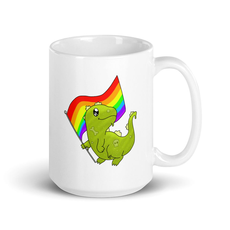 Thumbnail: Bloopzilla Pride White glossy mug