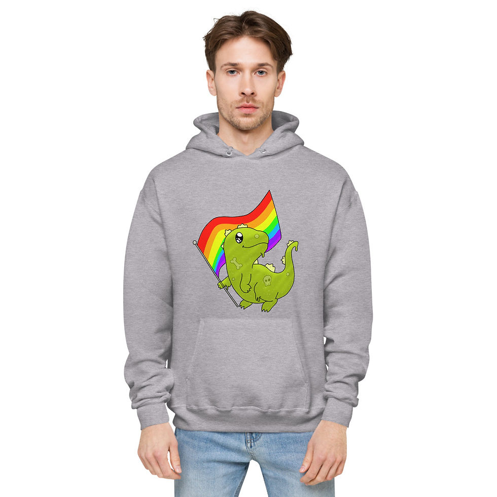 Thumbnail: Pride Bloopzilla Unisex fleece hoodie