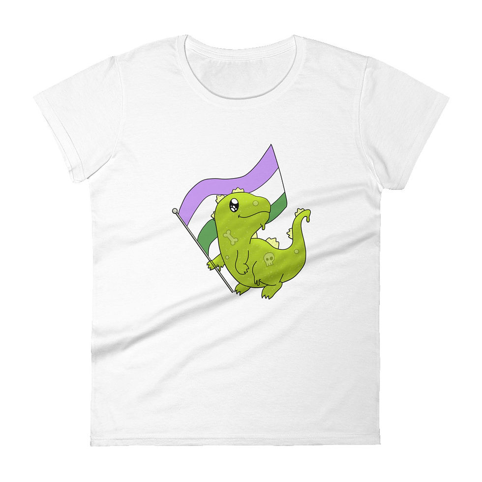 Thumbnail: Bloopzilla GenderQ Pride - Women's short sleeve t-shirt