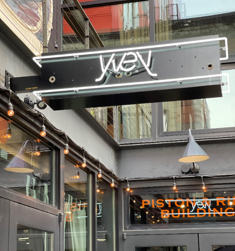 The sign for Yvey Salon.