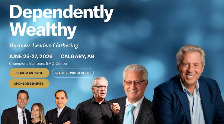 Dependently Wealthy 2026 Business Leaders Gathering promo graphic