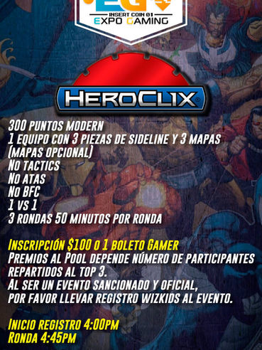 Torneo EG28 Expo Gaming San Cris Con TCG Heroclix