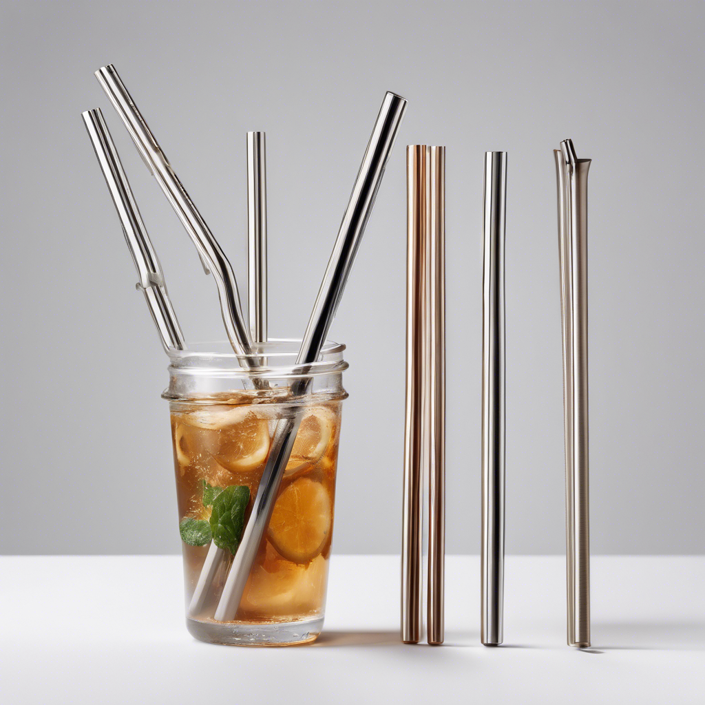 Stainless Steel Reusable Straw Set