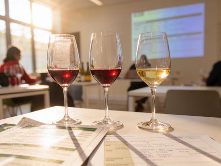 Preparing for the WSET Level 3 blind tasting examination in Bordeaux, France