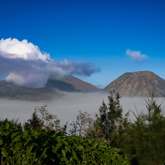 Clear skies at Mount Bromo national park, Indonesia