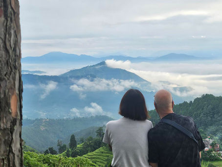 View from Thanimai temple hill in Bandipur, Nepal