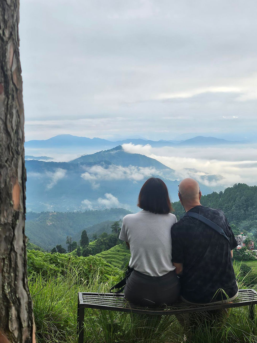 View from Thanimai temple hill in Bandipur, Nepal