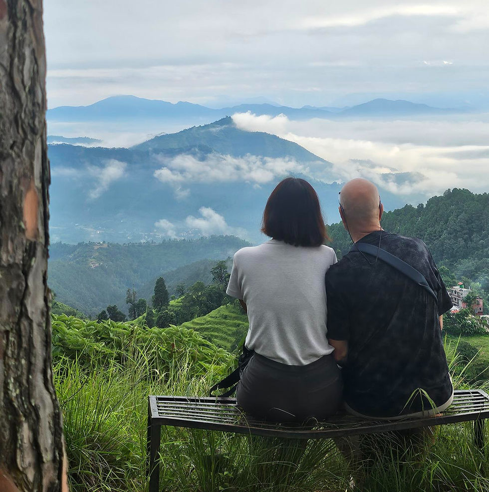 View from the top of Thanimai hilltop in Bandipur, Nepal