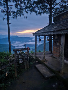 Small temple at the top of Thanimai sunrise viewpoint in Bandipur, Nepal