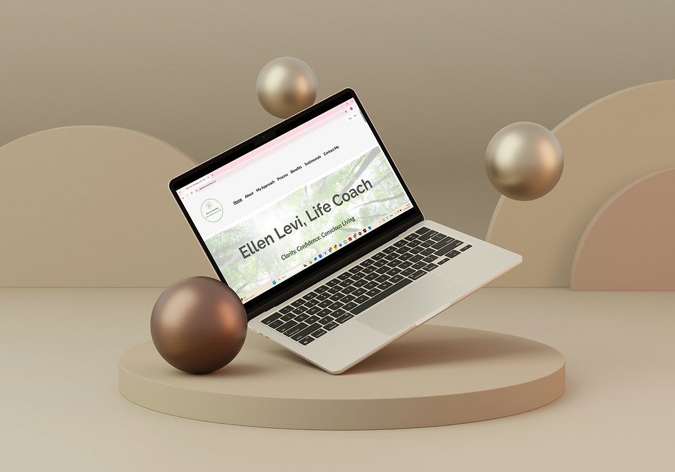Display of web design portfolio work