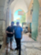 Photo with Dean in the Old city of Jerusalem
