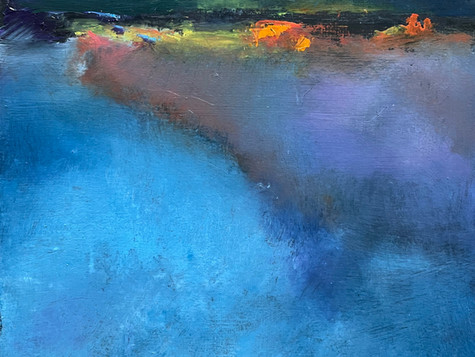 2021-8- Coastal Reflections 1- oil on paper, 9.5 x 11, 2021