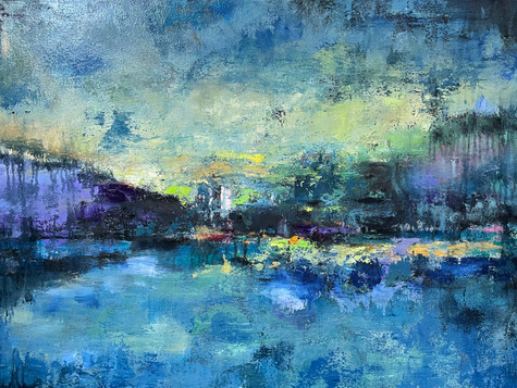 Shore Life, 40 x 28, oil on canvas, 2021 (sold)