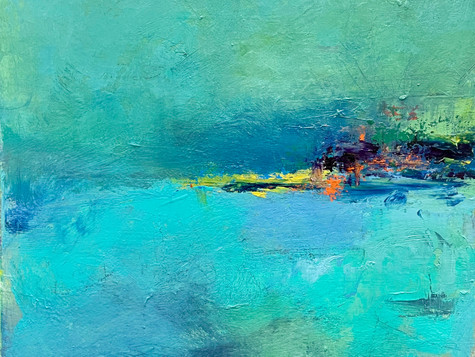 2021-15- Reflections 'Harmony'- oil on paper, 10 x 10, 2021